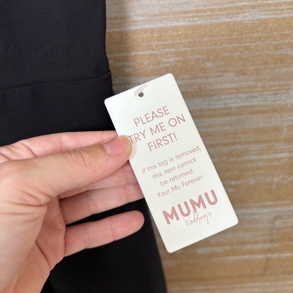 Show Me Your Mumu NWT Zurich Knot Gown Black Wedding Bridesmaids Womens M - Picture 3 of 9